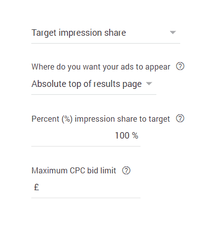 target impression share